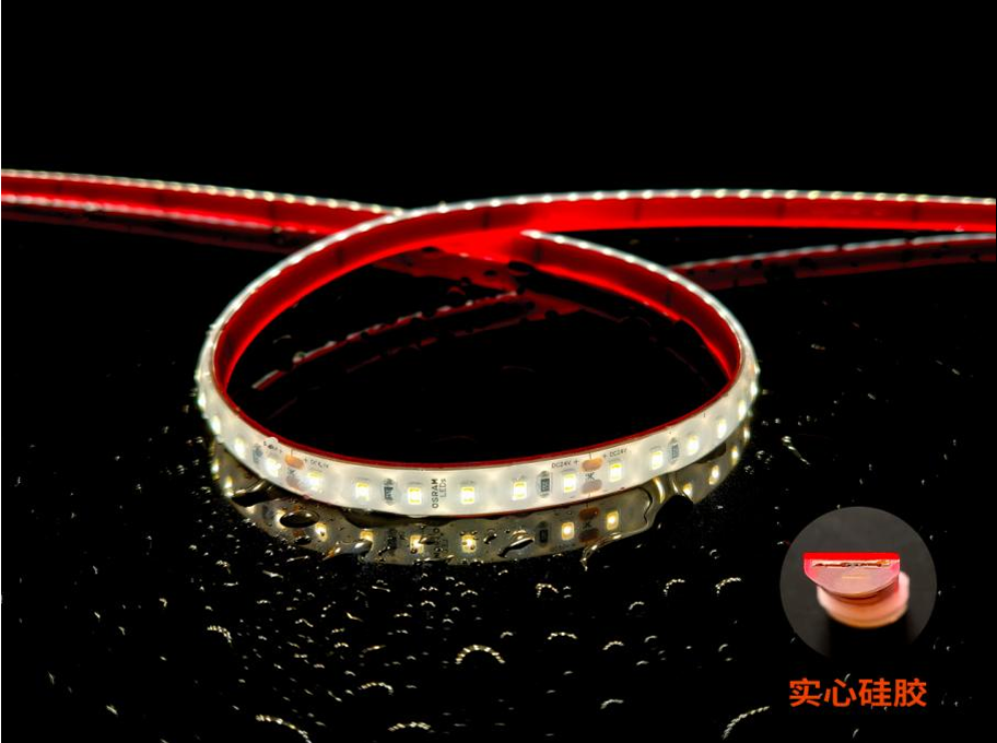 AiZM 24V 實心硅膠防水燈帶